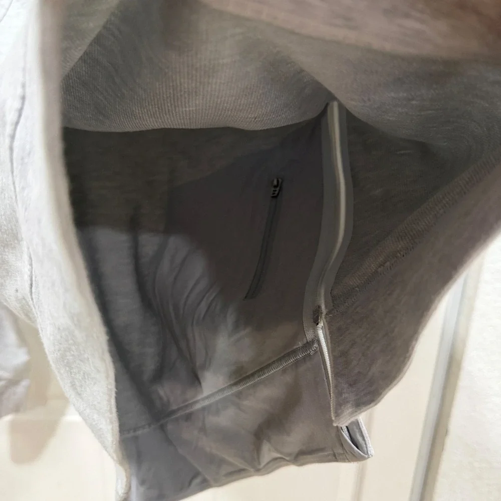 Lululemon City Sweat Crewneck Pullover Heathered Gray‎ Side Zip Mens XS